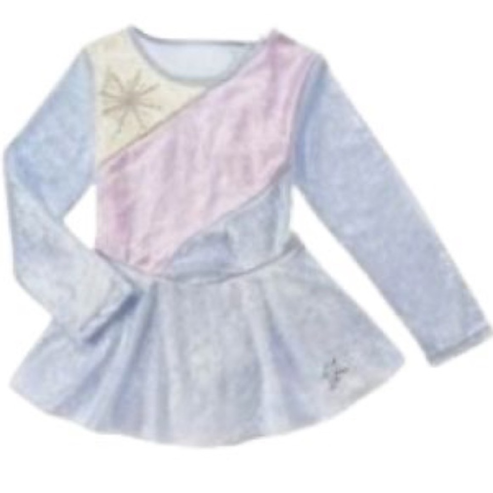 Gymboree Skating Princess Ski Skating Velour Long Sleeve Leotard Dress Size M